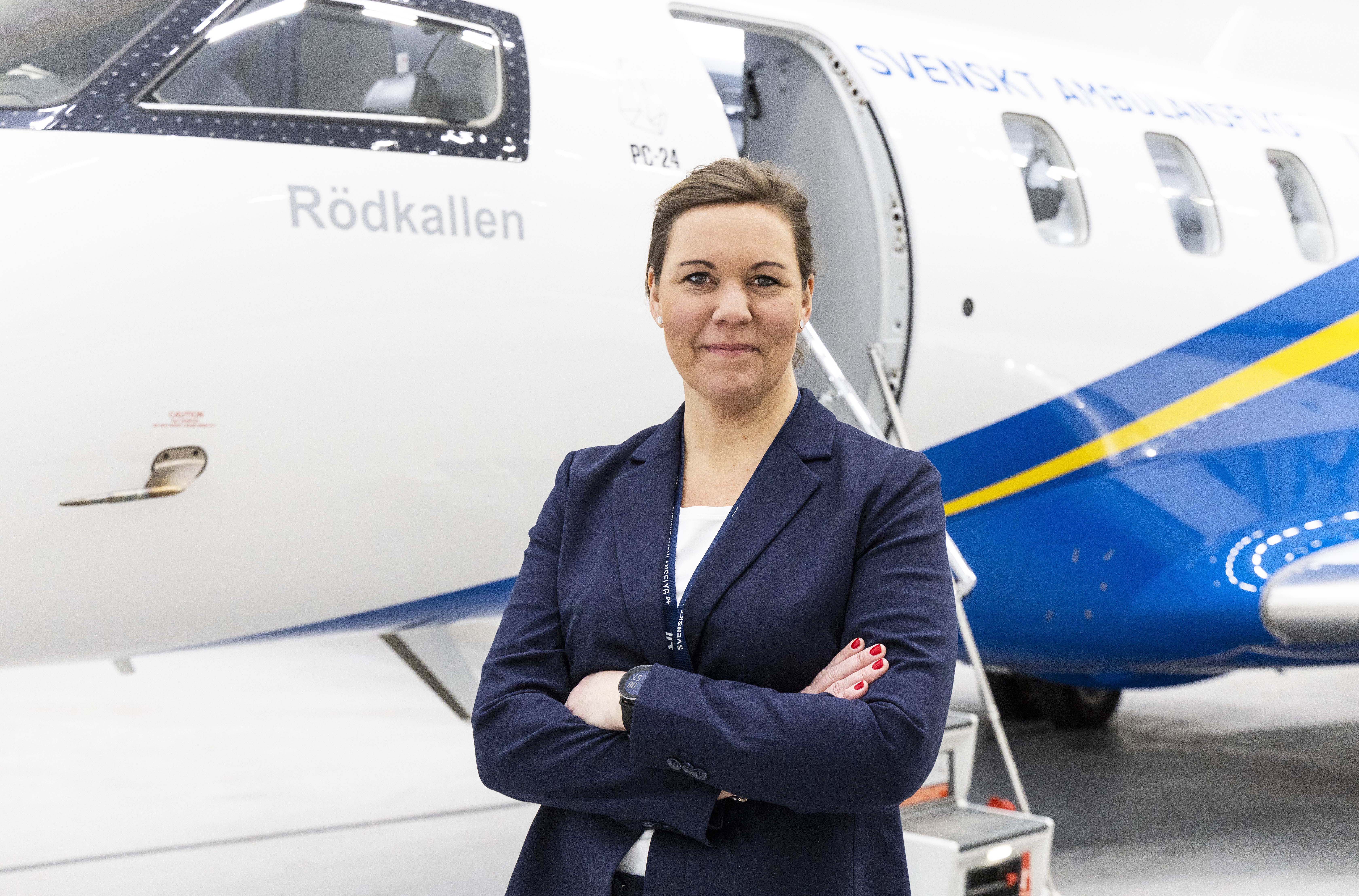 Anna Alm Andersson, förbundsdirektör, Svenskt Ambulansflyg. 