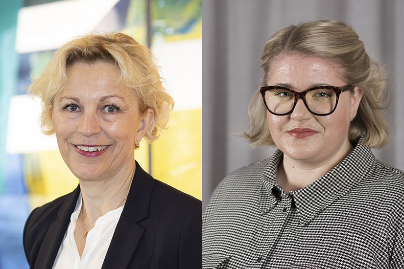 Porträtt av Maria Strandberg, hälso- och sjukvårdsdirektör och Viktoria Jansson  (M) vice ordförande i hälso- och sjukvårdsnämnden